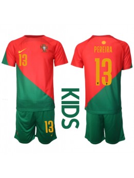 Otroški Nogometna dresi replika Portugalska Danilo Pereira #13 Domači SP 2022 Kratek rokav (+ hlače)